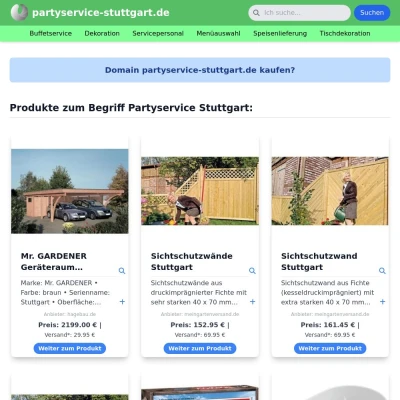 Screenshot partyservice-stuttgart.de