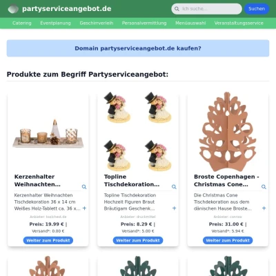 Screenshot partyserviceangebot.de