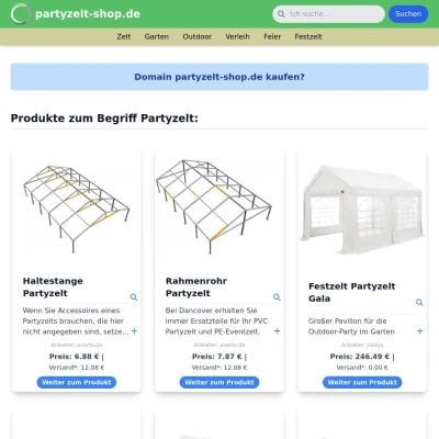 Screenshot partyzelt-shop.de