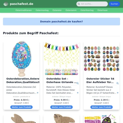 Screenshot paschafest.de