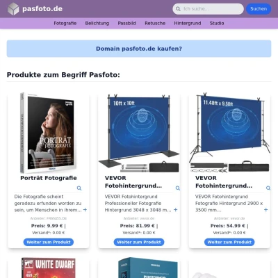 Screenshot pasfoto.de
