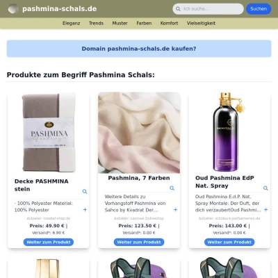 Screenshot pashmina-schals.de