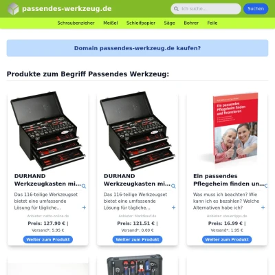 Screenshot passendes-werkzeug.de