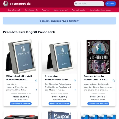 Screenshot passeport.de