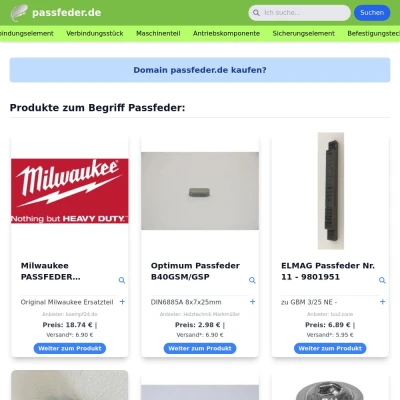 Screenshot passfeder.de