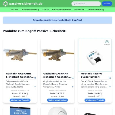 Screenshot passive-sicherheit.de