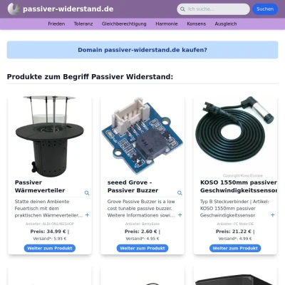 Screenshot passiver-widerstand.de