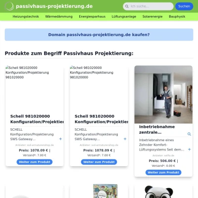 Screenshot passivhaus-projektierung.de