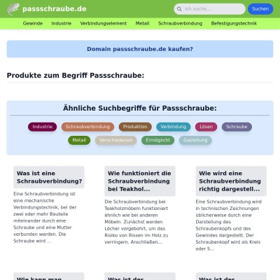 Screenshot passschraube.de