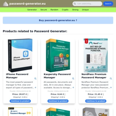 Screenshot password-generator.eu