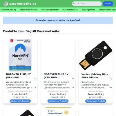 Screenshot passwortseite.de