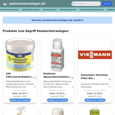 Screenshot pasteurisieranlagen.de