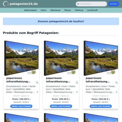 Screenshot patagonien24.de