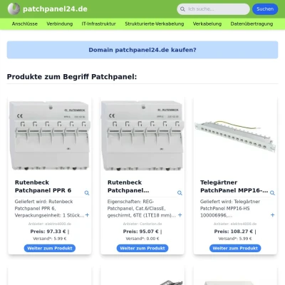 Screenshot patchpanel24.de