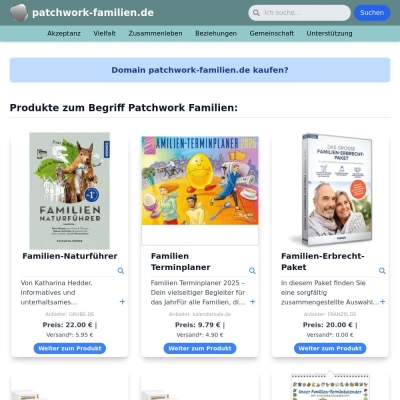 Screenshot patchwork-familien.de