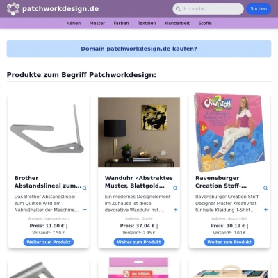 Screenshot patchworkdesign.de