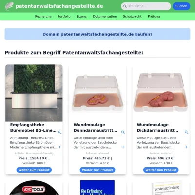 Screenshot patentanwaltsfachangestellte.de