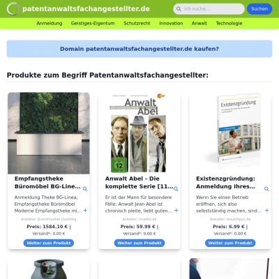 Screenshot patentanwaltsfachangestellter.de