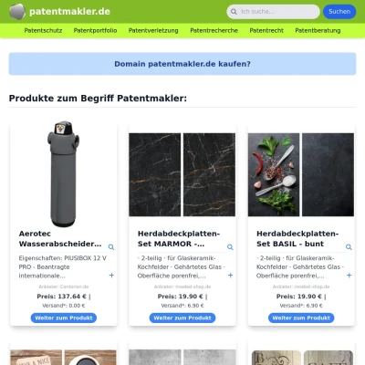 Screenshot patentmakler.de