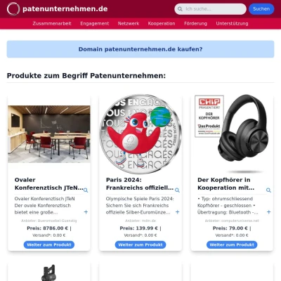 Screenshot patenunternehmen.de