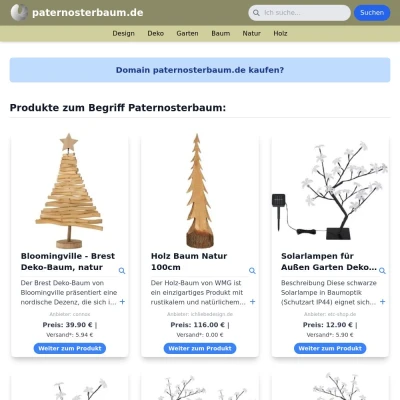 Screenshot paternosterbaum.de