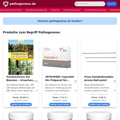 Screenshot pathogenese.de