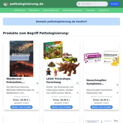 Screenshot pathologisierung.de