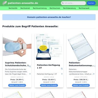 Screenshot patienten-anwaelte.de