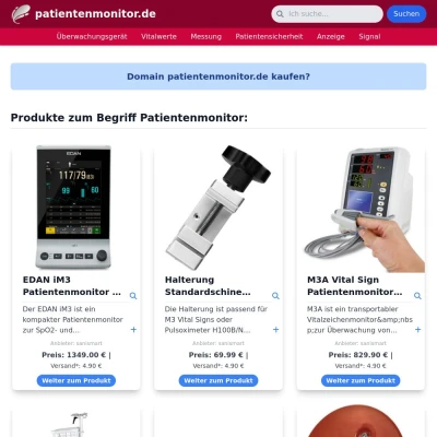 Screenshot patientenmonitor.de