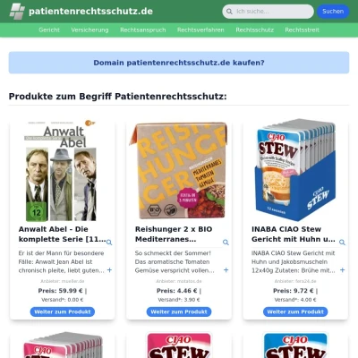 Screenshot patientenrechtsschutz.de