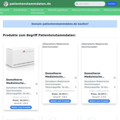 Screenshot patientenstammdaten.de