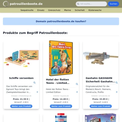 Screenshot patrouillenboote.de