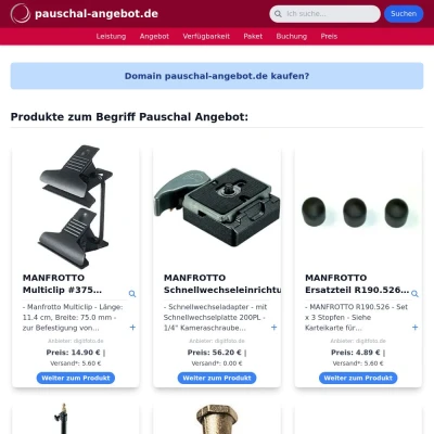 Screenshot pauschal-angebot.de