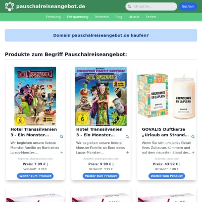 Screenshot pauschalreiseangebot.de