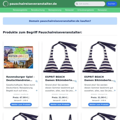 Screenshot pauschalreiseveranstalter.de