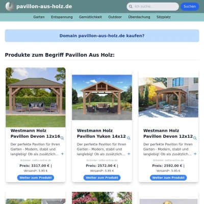 Screenshot pavillon-aus-holz.de