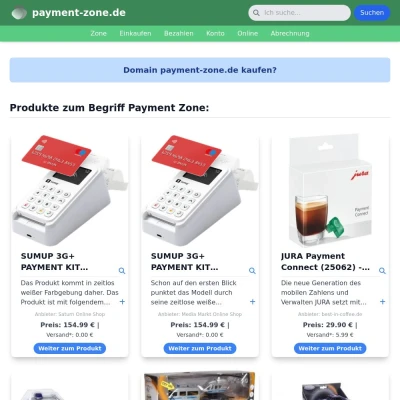 Screenshot payment-zone.de