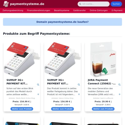 Screenshot paymentsysteme.de