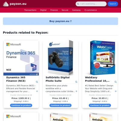 Screenshot payzon.eu