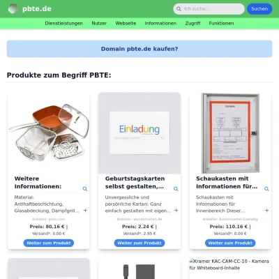 Screenshot pbte.de