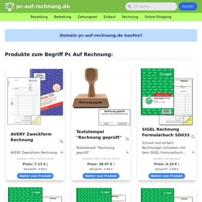 Screenshot pc-auf-rechnung.de