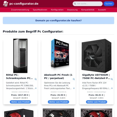 Screenshot pc-configurator.de