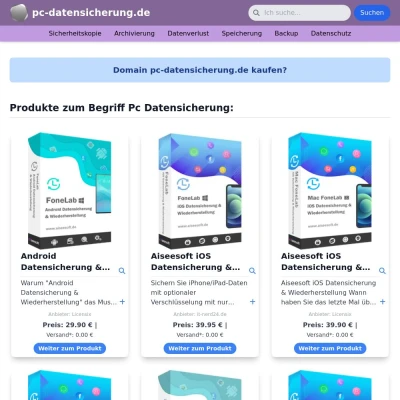 Screenshot pc-datensicherung.de