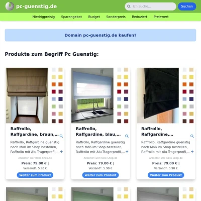 Screenshot pc-guenstig.de