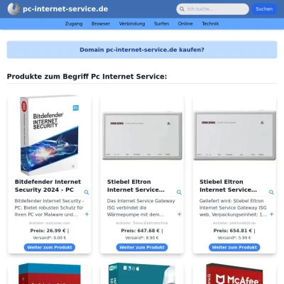 Screenshot pc-internet-service.de