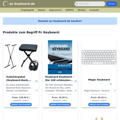 Screenshot pc-keyboard.de