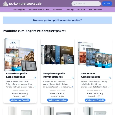 Screenshot pc-komplettpaket.de