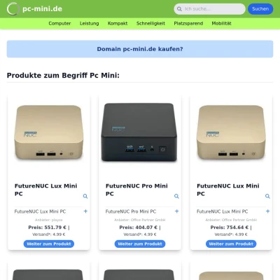 Screenshot pc-mini.de
