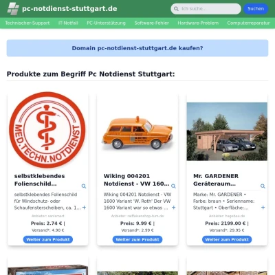 Screenshot pc-notdienst-stuttgart.de