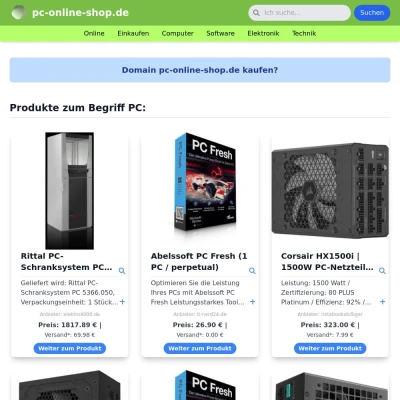 Screenshot pc-online-shop.de